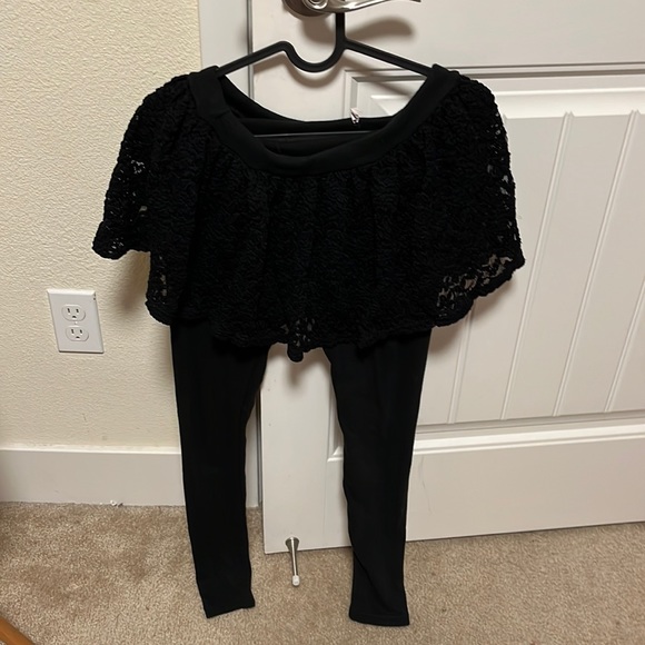 ❤️ Lace Skirted Leggings EUC made in Korea size Small - Picture 4 of 6